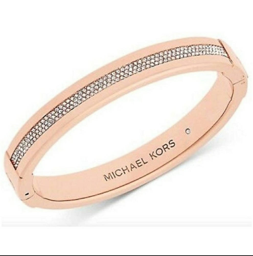 Mk rose gold & rhinestone bracelet!